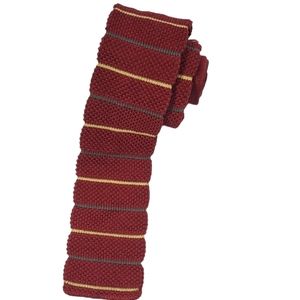 Vintage 100% Cotton Lisle Knit Square end tie